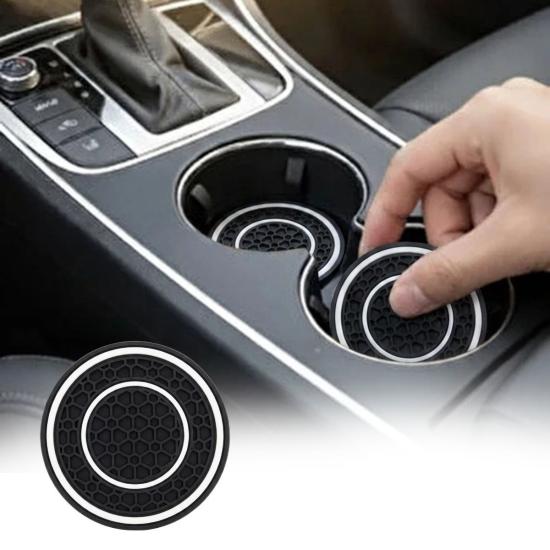 BUFFER® Silikon Araç Bardak Altlığı 70 mm – Kaymaz Telefon ve Para Tutucu Mat