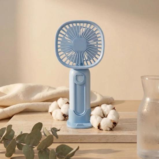 BUFFER® 3 Kademeli Telefon Tutuculu Standlı Mini Fan – Tuşu Ayı Figürlü Masaüstü ve EldeKullanılabilen Taşınabilir Fan  EKL30