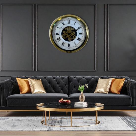 Aurelius Gold 60 Cm Çarklı Duvar Saati