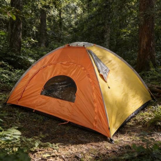 BUFFER® 4 Kişilik Yarı Otomatik Kamp Çadırı – Suya Dayanıklı, Hızlı Kurulumlu Outdoor Aile Çadırı, Doğa, Kamp ve Piknik 200x200x135 cm