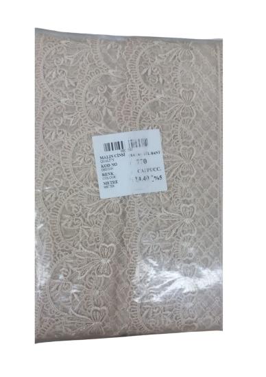Dantel Polyester Sanal Tül Bant Cappucino 14,40 Metre En 6 Cm On-770-c