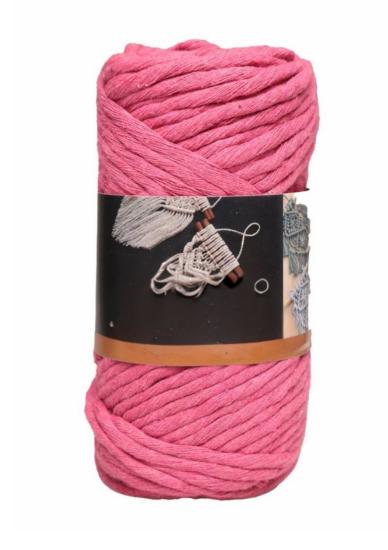 Pamuk Makrome 4 Mm İp Şeker Pembe
