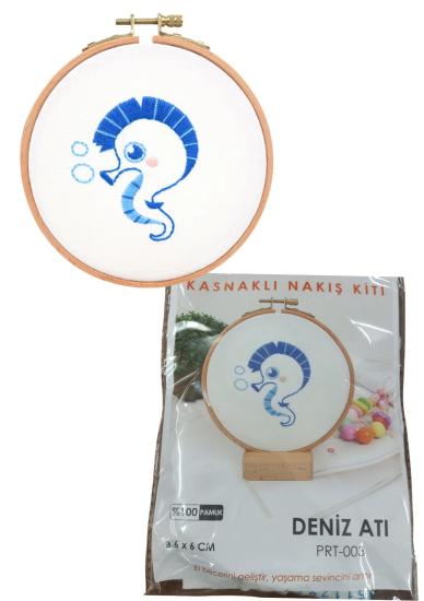 Nakış Kitleri Kasnaklı 8.6 X 6 Cm Deniz Atı