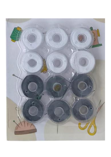 Masura İpli 12’li Plastik Siyah-beyaz