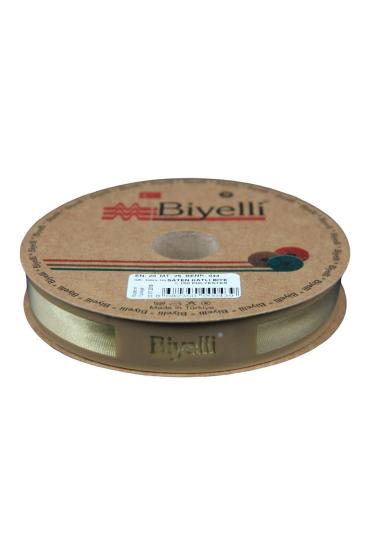 Biye Saten Katlı 044 Yağ Rengi 2 Cm 25 Metre %100 Polyester