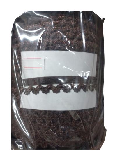 Çamaşır Lastiği Dantelli 1 Cm 1 Metre Kahverengi