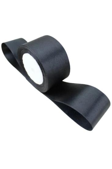 Saten Kurdele 6 Cm Siyah 1 Metre