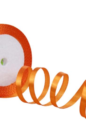 Saten Kurdele 6 Mm Orange 1 Metre