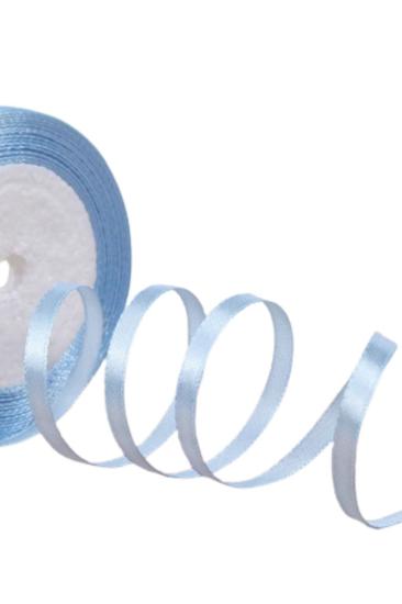 Saten Kurdele 6 Mm Bebe Mavisi 5 Metre