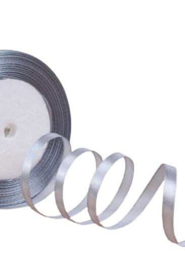 Saten Kurdele 1 Cm 10 Metre Açık Gri