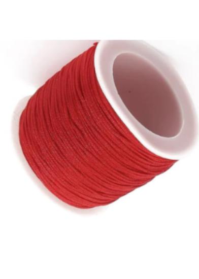 Paraşüt İpi, Bileklik-kolye Örgü İpi 1 Mm 50 Metre Kırmızı