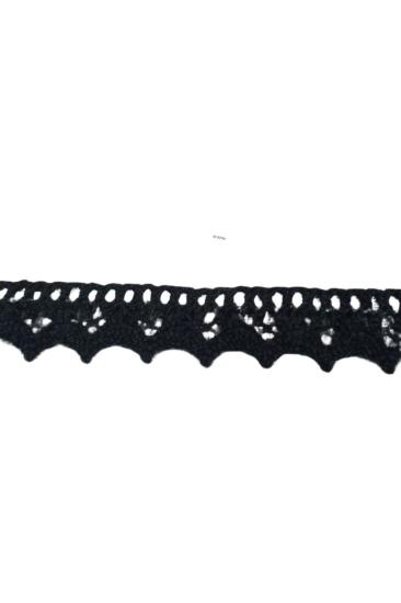 Kopanaki Dantel En 1,5 Cm Siyah 5 Metre