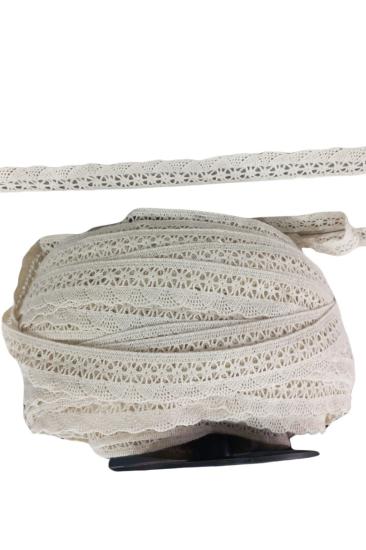 Kopanaki Dantel En 4 Cm Şeritli Krem 5 Metre