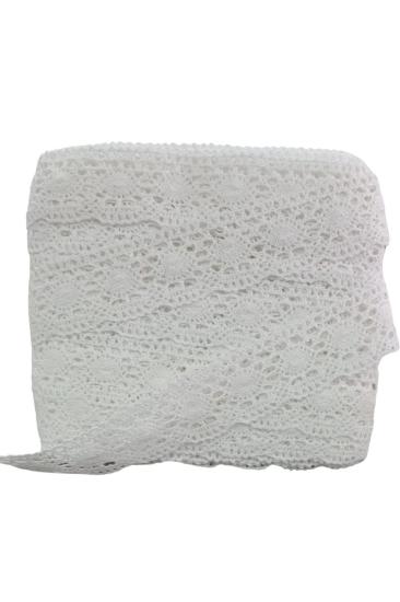 Kopanaki Dantel En 5 Cm Badem Model Beyaz 1 Metre