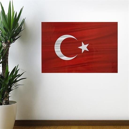 BUFFER® Dalgalanma Efektli Manyetik Duvar Stickerı Türk Bayrağı 75 x 50 cm