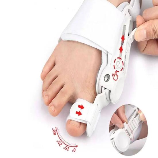BUFFER® Ayarlanabilir Ayak Baş Parmak Kemik Düzeltici – Halluks Valgus (Bunyon) Aparatı, Gece Gündüz Kullanıma Uygun Ayak Düzeltme Ateli
