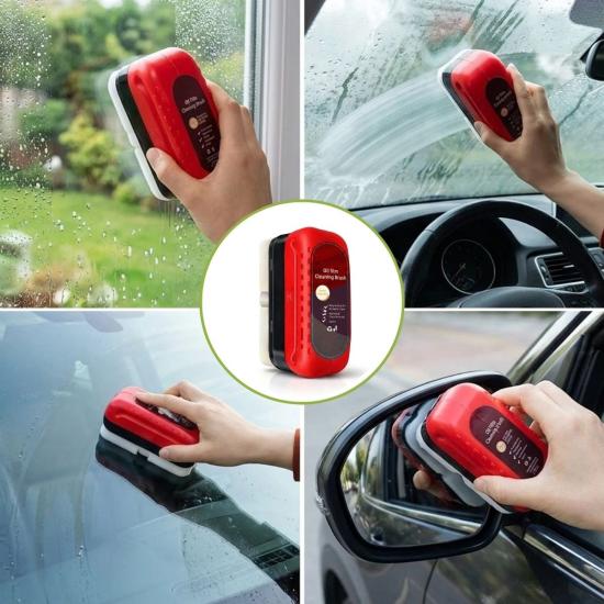 BUFFER® Araç Cam Buğu Önleyici Sünger – Ergonomik Tutacaklı Yan Ayna & İç Cam Yağ Filmi Temizleyici