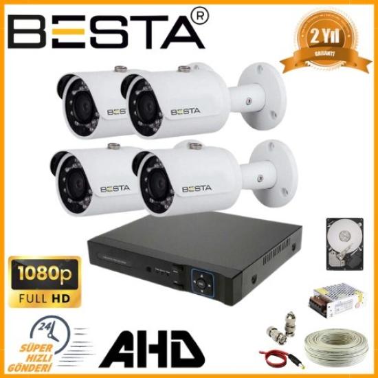 2MP 1080P 4 Dış Mekan Kameralı AHD Güvenlik Seti