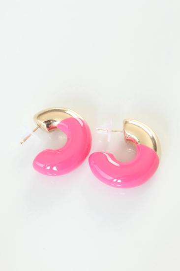 Mey İthalat® CCB Pembe Gold Çift Renk Küpe