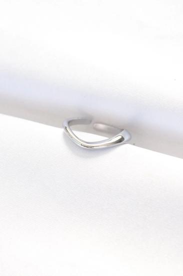 Mey İthalat® Yassı Silver Renk Ayarlanabilir Yüzük