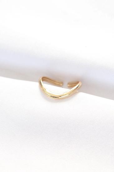 Mey İthalat® Yassı Gold Renk Ayarlanabilir Yüzük