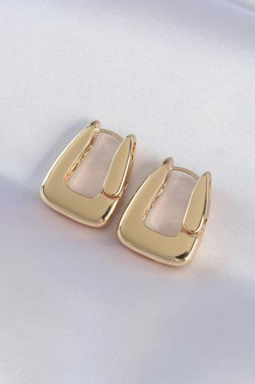 Mey İthalat® Pirinç Gold Renk Kalın Küpe