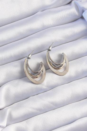 Mey İthalat® Pirinç Gold Gümüş Renkli Düz Plaka Halka Küpe