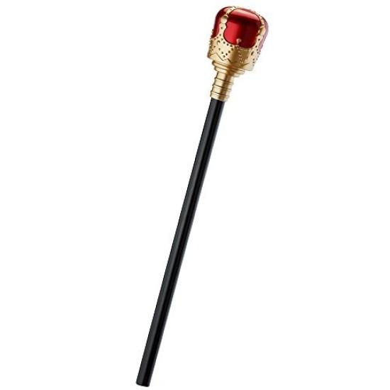 Mey İthalat® Kırmızı Topuzlu Kral Asası Kraliyet Asası 40 cm