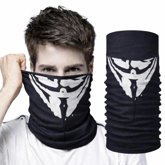 Mey İthalat® Vendetta Maskesi Desenli Baf Bandana – Çok Amaçlı Yüz Boyunluk Bandana 4 No