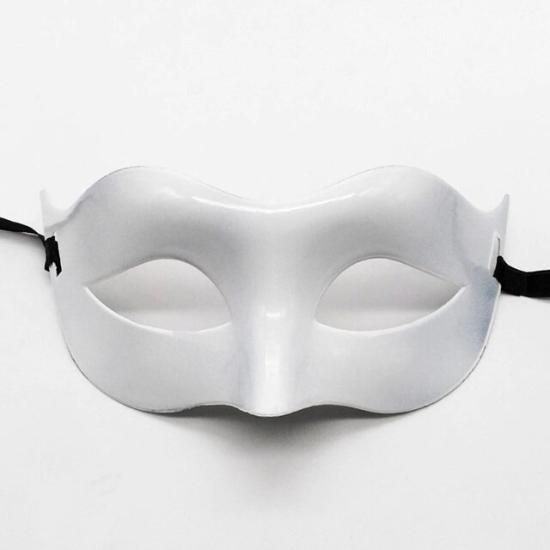 Mey İthalat® Beyaz Renk Masquerade Kostüm Partisi Venedik Balo Maskesi