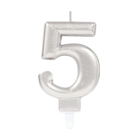Mey İthalat® 5 Rakam Mum Gümüş Renk