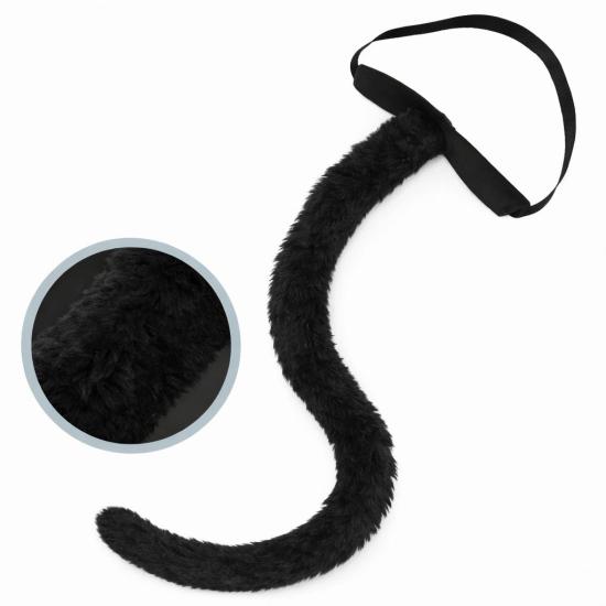 Mey İthalat® Siyah Peluş Kuyruk Şekil Verilebilir 70 cm