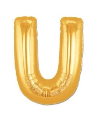Mey İthalat® U Harf Folyo Balon Altın Renk  40 inç