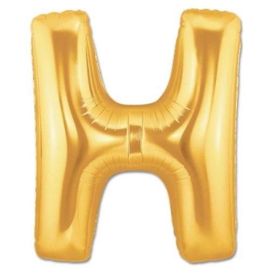 Mey İthalat® H Harf Folyo Balon Altın Renk  40 inç