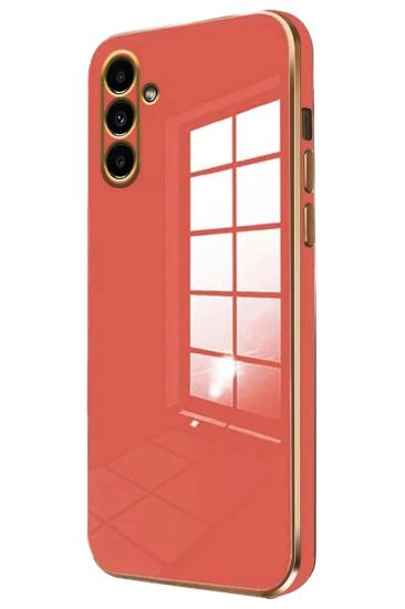 Mey İthalat®  Samsung Galaxy A15 4G Kılıf Volet Silikon - Kırmızı
