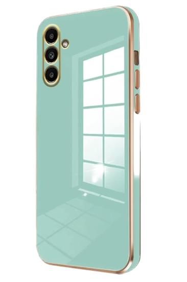 Mey İthalat®  Samsung Galaxy A15 4G Kılıf Volet Silikon - Açık Yeşil