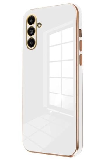 Mey İthalat®  Samsung Galaxy A35 5G Kılıf Volet Silikon - Beyaz
