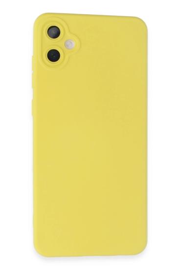 Mey İthalat®  Samsung Galaxy A05 Kılıf Nano içi Kadife Silikon - Sarı