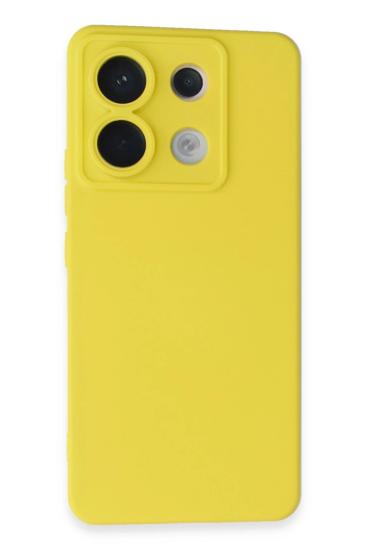 Mey İthalat®   Redmi Note 13 Pro 5G Kılıf Nano içi Kadife Silikon - Sarı
