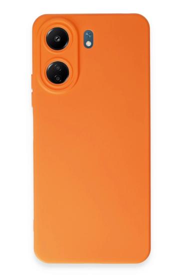 Mey İthalat®   Redmi 13C Kılıf Nano içi Kadife Silikon - Turuncu