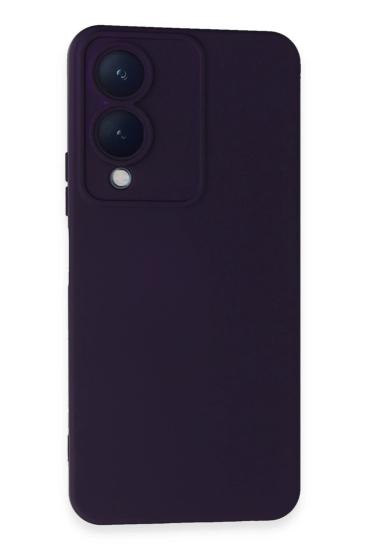 Mey İthalat®  Vivo Y17S Kılıf Nano içi Kadife Silikon - Mor