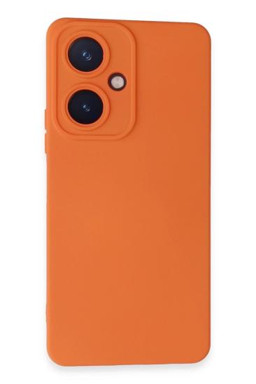 Mey İthalat®  Vivo Y27 Kılıf Nano içi Kadife Silikon - Turuncu