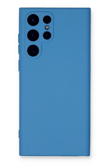 Mey İthalat®  Samsung Galaxy S24 Ultra Kılıf Nano içi Kadife Silikon - Mavi