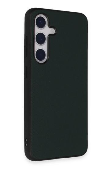 Mey İthalat®  Samsung Galaxy S24 Kılıf Taft Kapak - Koyu Yeşil