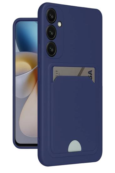 Mey İthalat®  Samsung Galaxy A25 5G Kılıf Kelvin Kartvizitli Silikon - Lacivert