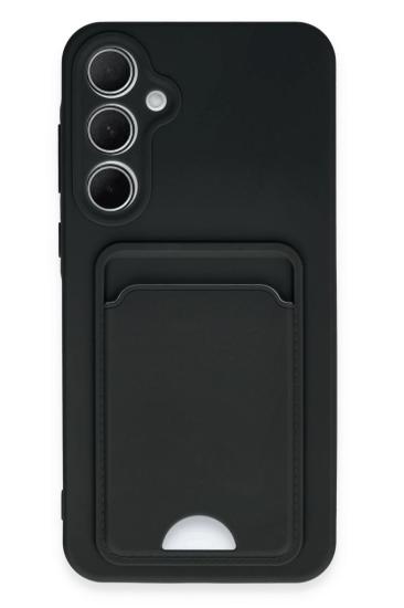 Mey İthalat®  Samsung Galaxy A35 5G Kılıf Kelvin Kartvizitli Silikon - Siyah