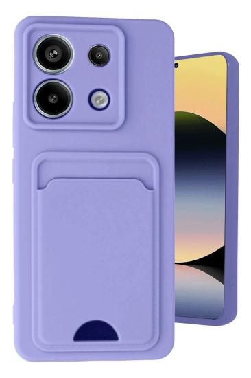 Mey İthalat®   Redmi Note 13 Pro 5G Kılıf Kelvin Kartvizitli Silikon - Lila