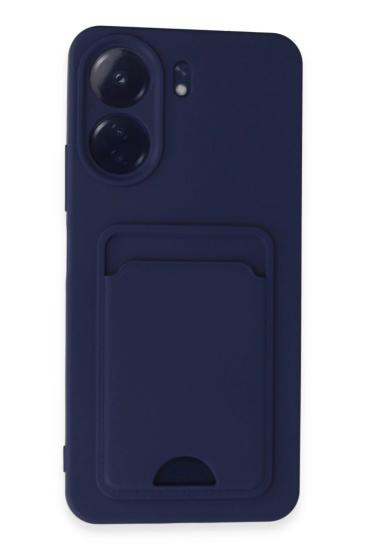 Mey İthalat®   Redmi 13C Kılıf Kelvin Kartvizitli Silikon - Lacivert