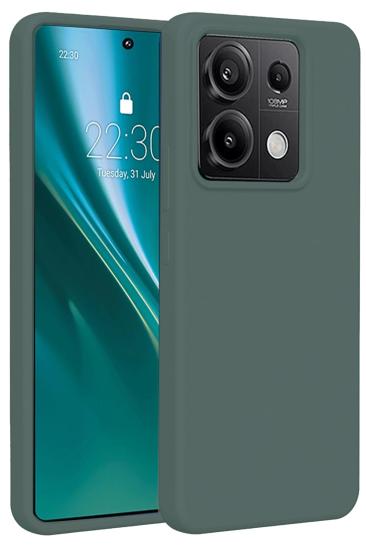 Mey İthalat®   Redmi Note 13 Pro 5G Kılıf First Silikon - Koyu Yeşil