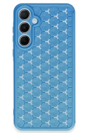 Mey İthalat®  Samsung Galaxy A15 4G Kılıf Petek Silikon Kapak - Mavi